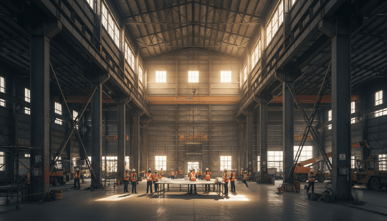 Industrial facility under construction